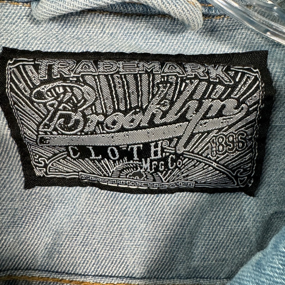 Brooklyn Cloth Mens Denim Jacket XL Blue Jean Trucker Savage‎ - Picture 9 of 16